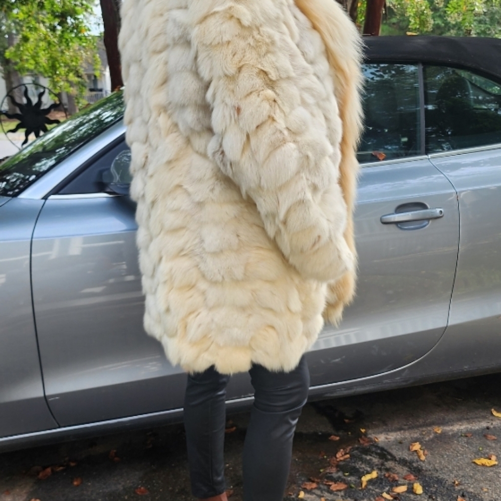 Blush Fox Fur Coat